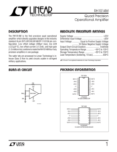 RH1014M - Quad Precision Operational Amplifier