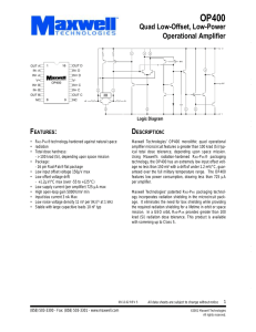 OP400 - Operational Amplifier, Quad