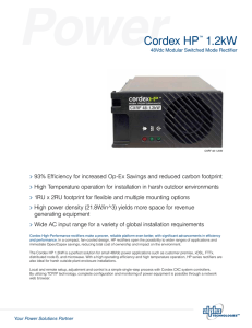Cordex HP™ 1.2kW - Alpha Technologies