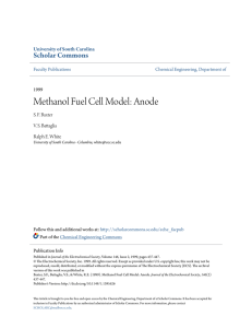 Methanol Fuel Cell Model: Anode - Scholar Commons