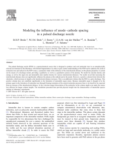 Modeling the influence of anode–cathode spacing in a pulsed