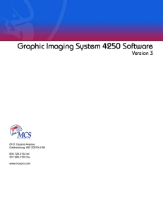 Graphic Imaging System 4250 Software