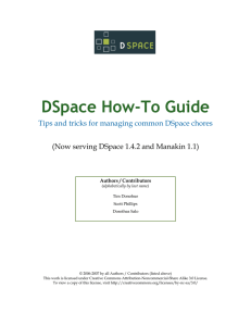 DSpace How-To Guide: Tips and tricks for managing common