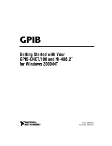 Archived: Getting Started with Your GPIB-ENET/100 and NI