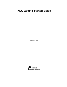 XDC Getting Started Guide