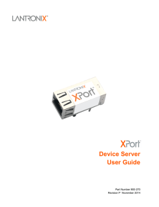 XPort Device Server User Guide