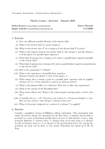 Physics Course - Exercises Summer 2009 Extra Tutorial 17.9