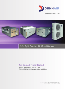 Split Ducted Air Conditioners Air Cooled Fixed Speed