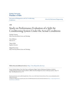 Study on Performance Evaluation of a Split Air Conditioning System