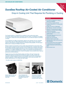 DuraSea Rooftop Air Conditioner Specification Sheet