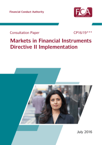 Markets in Financial Instruments Directive II Implementation