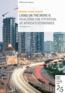 lions on the move ii: realizing the potential of africa`s economies