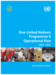 OP II Operational Plan - United Nations in Pakistan