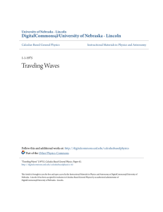 Traveling Waves - DigitalCommons@University of Nebraska