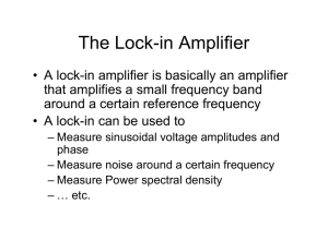 The Lock-in Amplifier