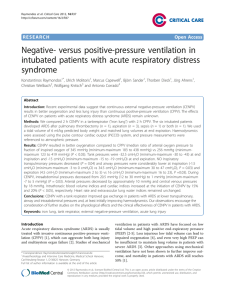 Negative- versus positive-pressure ventilation in intubated