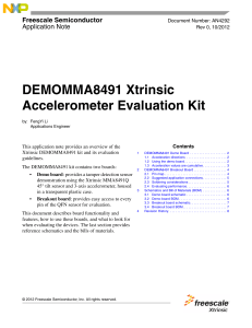 DEMOMMA8491 Xtrinsic Accelerometer Eval Kit