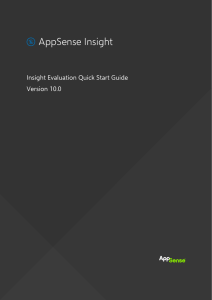 AppSense Insight 10.0 Evaluation Quick Start Guide