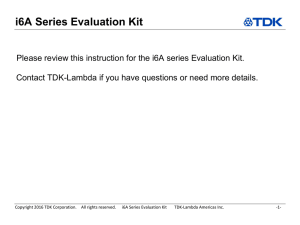 i6A Series Evaluation Kit - TDK