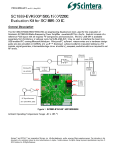 SC1889-EVK900/1500/1900/2200: Evaluation