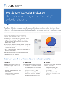 WorldShare Collection Evaluation