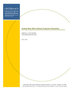 United Way After-School Program Evaluation