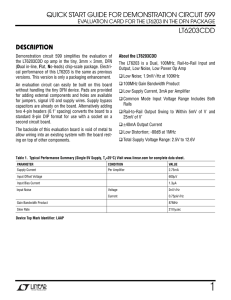 LT6203CDD Evaluation Kit Quick Start Guide