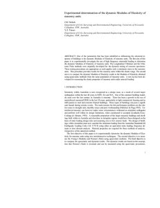 Experimental determination of the dynamic Modulus of Elasticity of