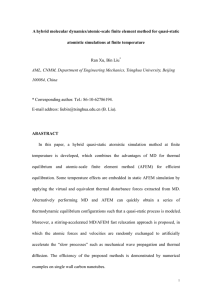 A hybrid molecular dynamics/atomic-scale finite element method for