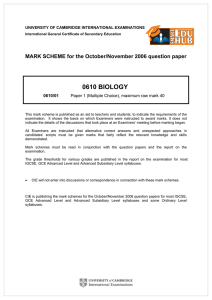 0610 biology - Smart Edu Hub