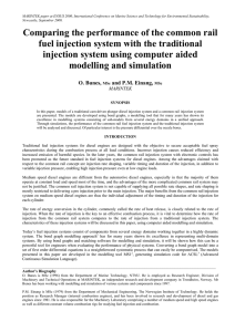 Comparing the performance of the common rail fuel injection system