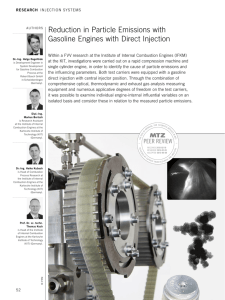 Reduction in Particle Emissions with Gasoline Engines with