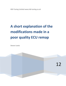 A short explanation of the modifications made in a poor quality ECU