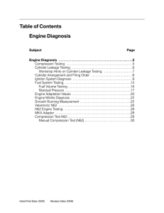 Engine Diagnosis