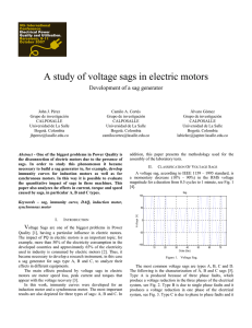 A study of voltage sags in electric motors