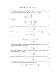 EE3054 - Homework 10 - Solutions 1. (a) From the properties of an