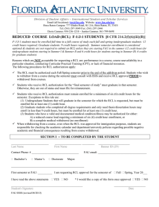 (RCL) Form - Florida Atlantic University