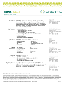 TiONA® RCL-4 is a neutral-blue tone, chloride-process