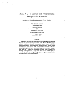 RCL: A C++ Library and Programming Discipline