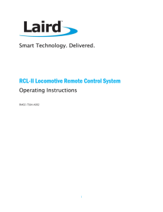 RCL-II Locomotive Remote Control System
