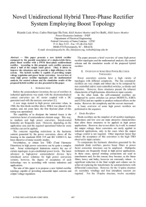 Novel Unidirectional Hybrid Three-Phase Rectifier