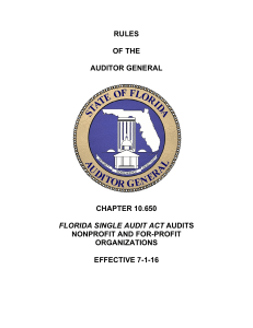 rules of the auditor general chapter 10.650 florida