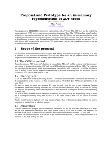 Proposal and Prototype for an in-memory representation of ADF trees