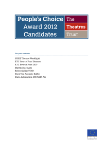 2012 People`s Choice Awards Candidates Brochure