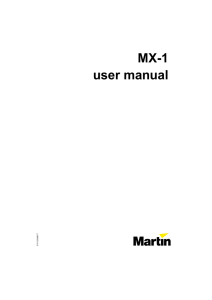 MX-1 user manual