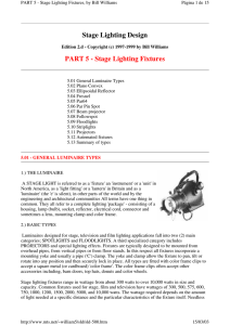 Stage Lighting Design PART 5 - Stage Lighting