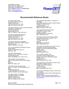 Recommended Reference Books