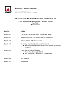 Correlating Committee, June 1, 2014, telephone/web