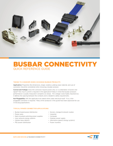 Quick Reference Guide Bus Bar Connectors