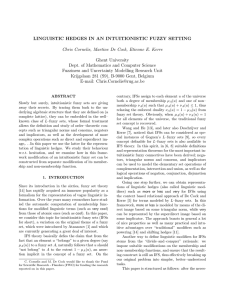 LINGUISTIC HEDGES IN AN INTUITIONISTIC FUZZY SETTING